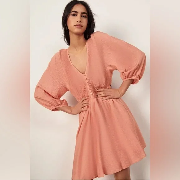 ba&sh Peach Mini Dress - Picture 2 of 5